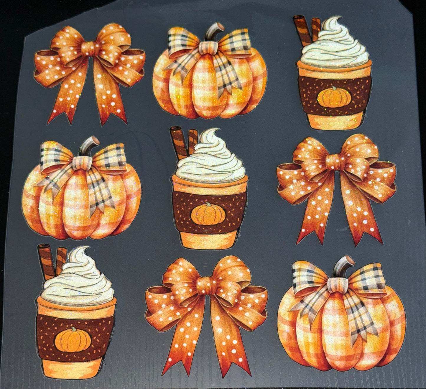Fall Latte Coquette Glitter Screen Print