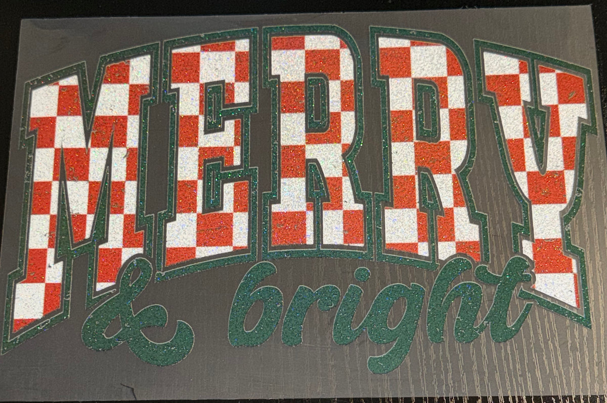 Merry & Bright Glitter Screen Print