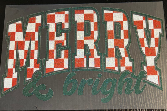 Merry & Bright Glitter Screen Print