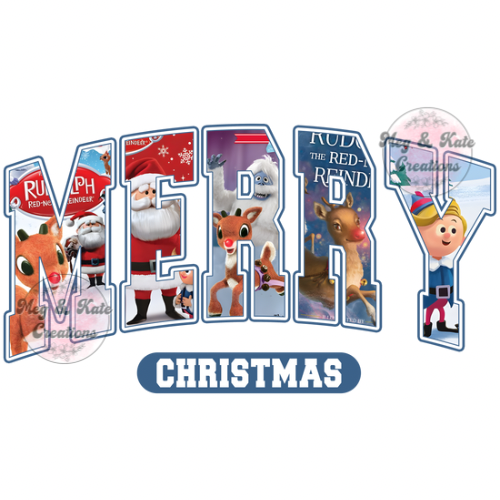 Rudolf Merry Christmas DTF TRANSFER