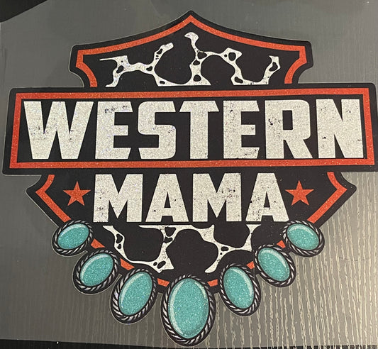 Western Mama Glitter Screen Print