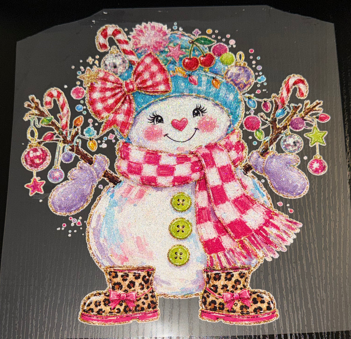 Snow Girl Glitter Screen Print