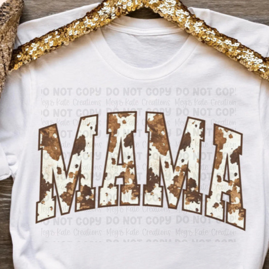 *PREORDER* Cow Print Mama Glitter Screen Print