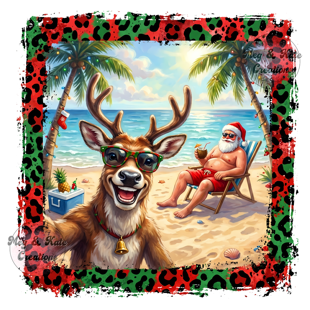 Reindeer Beach DTF TRANSFER