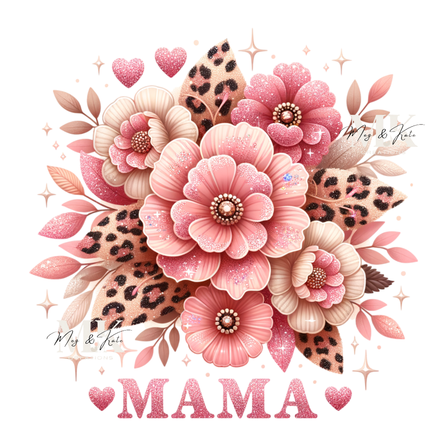 Mama (Pink Flowers) DTF TRANSFER