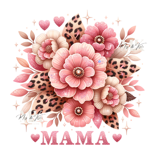 Mama (Pink Flowers) DTF TRANSFER