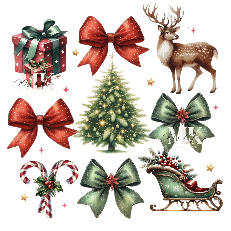 Christmas Collage DTF Transfer