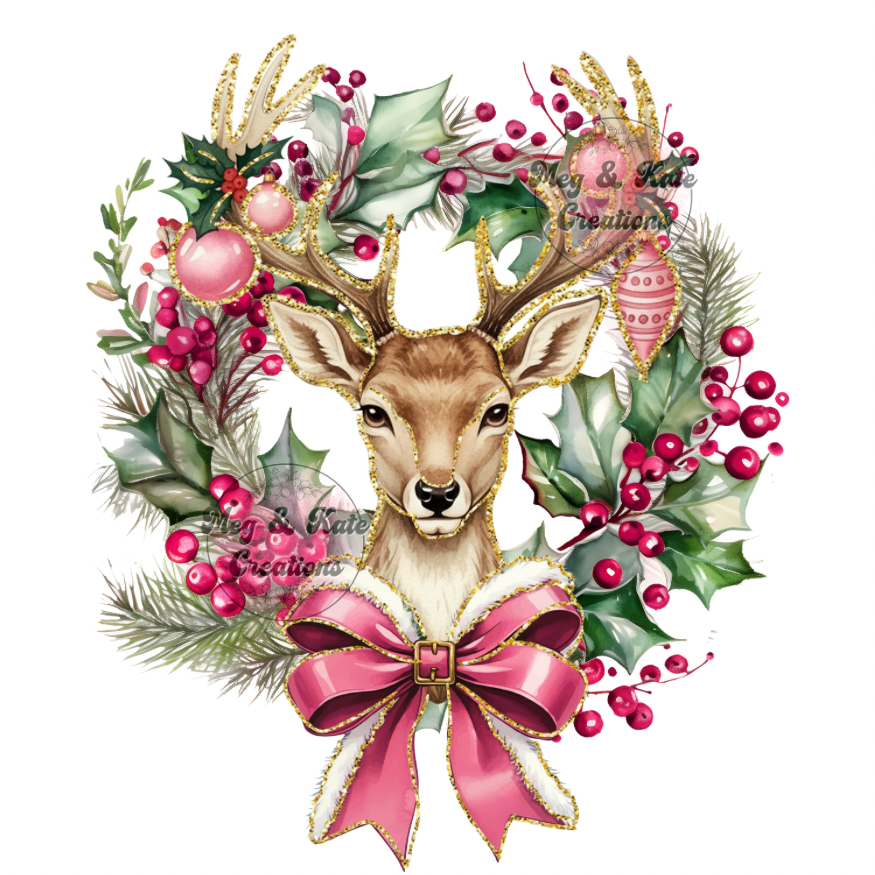Deer Wreath DTF TRANSFER