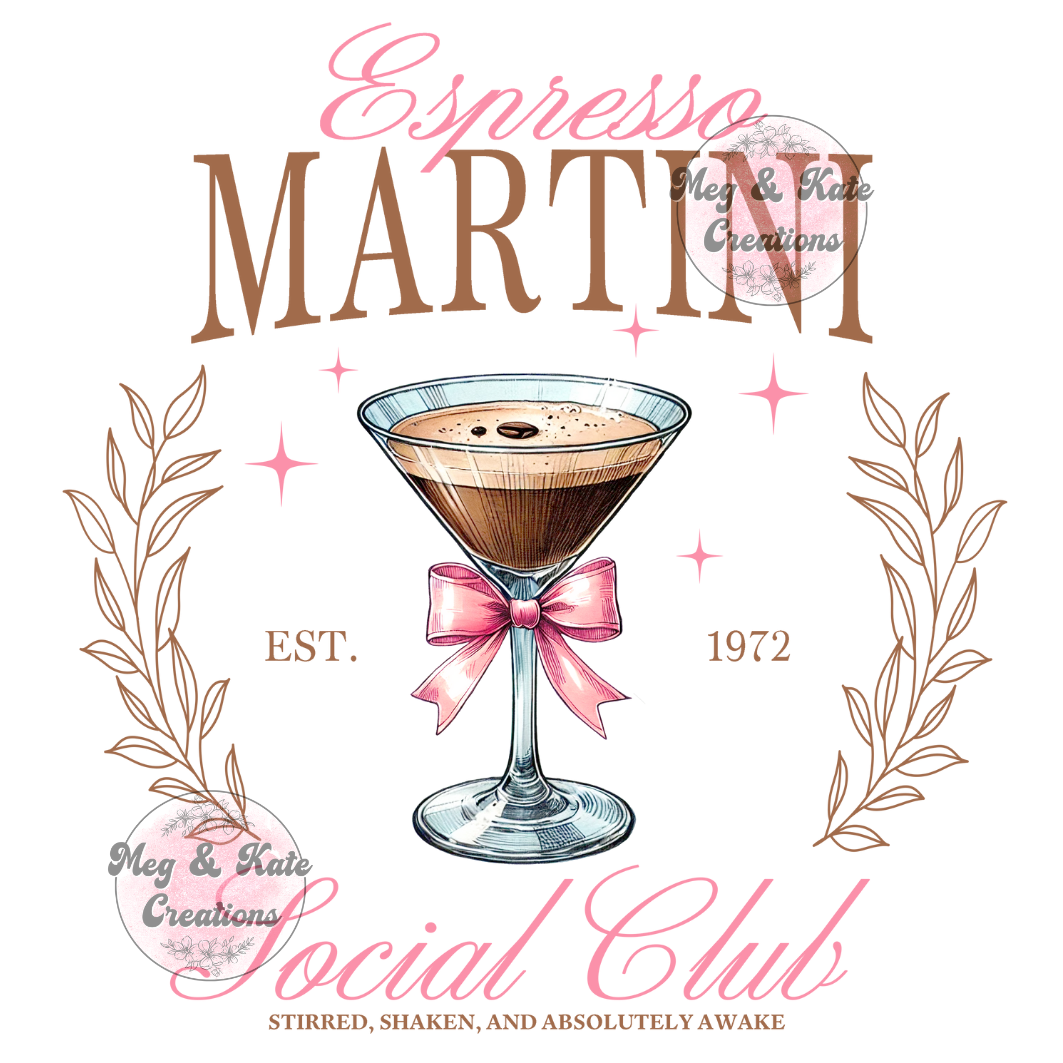 Espresso Martini Social Club DTF TRANSFER