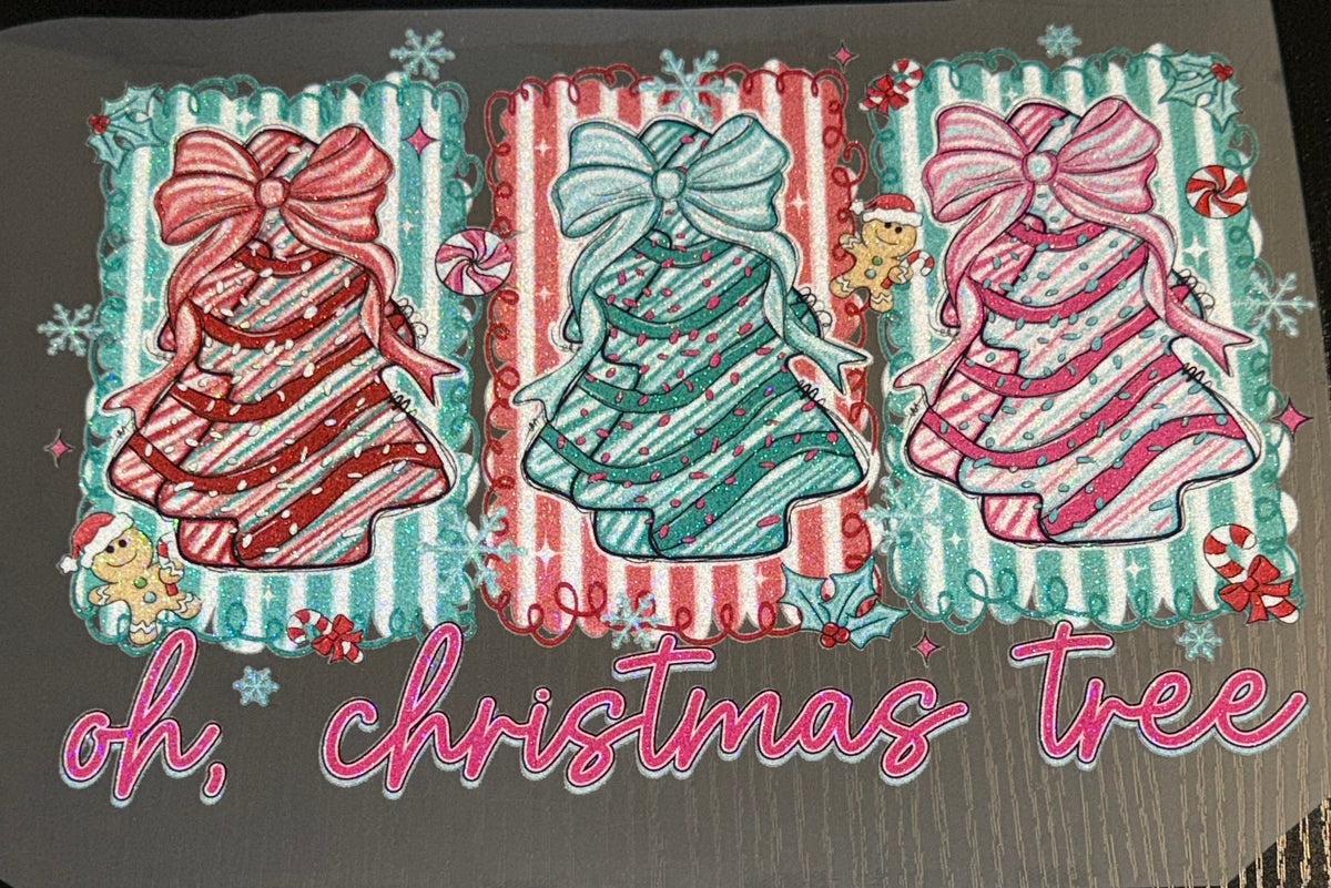 Oh Christmas Tree Glitter Screen Print