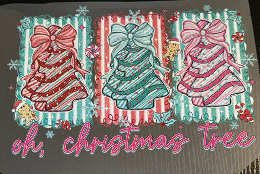 Oh Christmas Tree Glitter Screen Print