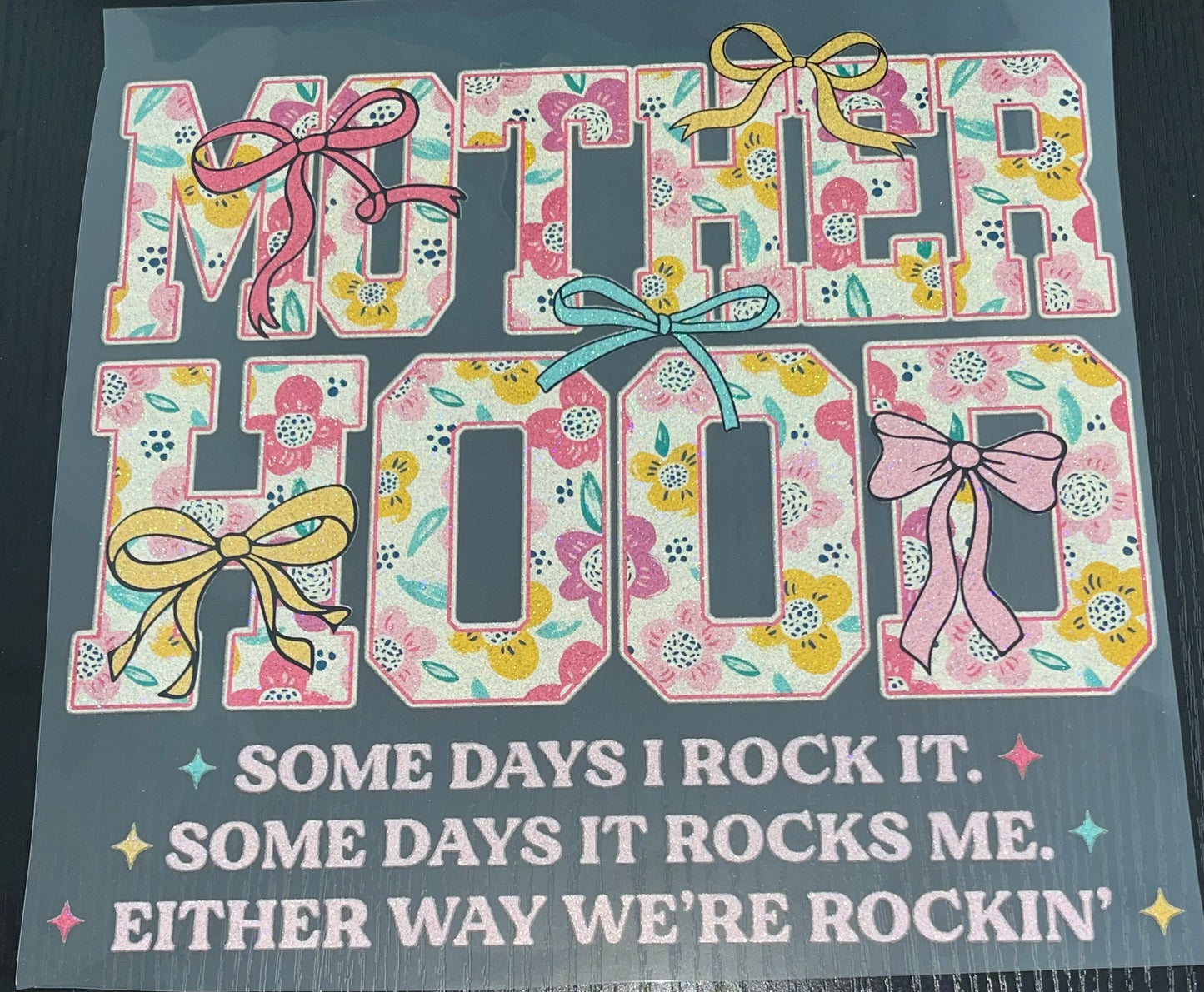 Motherhood Glitter Screen Print