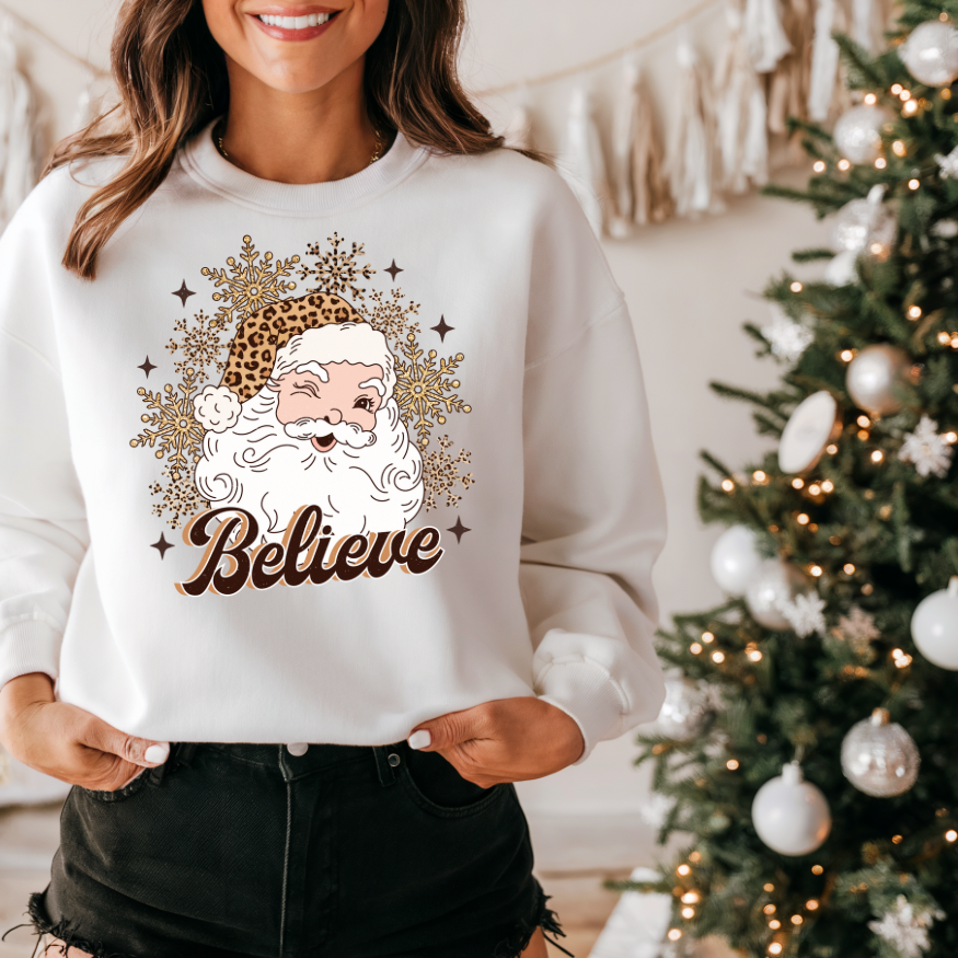 Santa Believe Cheeta Print