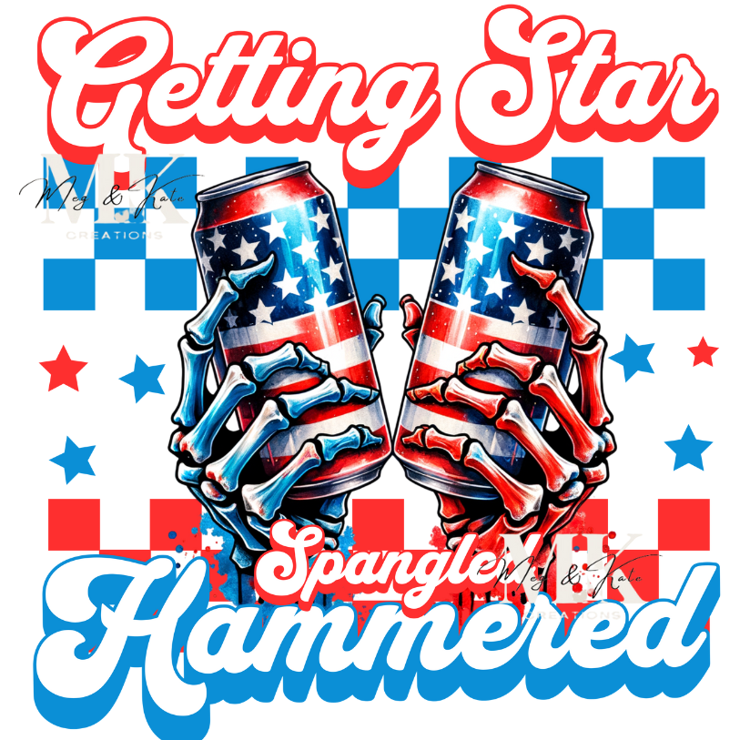 Getting Star Spangled Hammered DTF TRANSFER