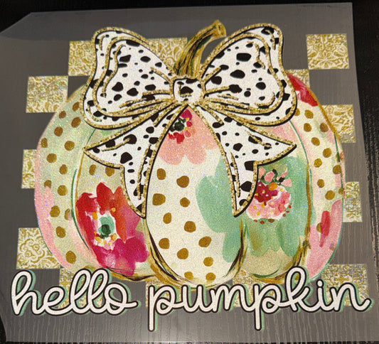 Hello Pumpkin Glitter Screen Print