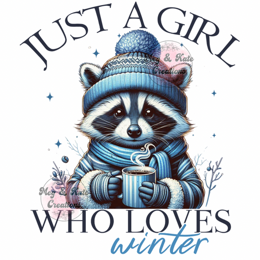Just a Girl Who Loves Winter DTF TRANSFER