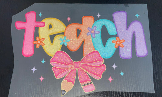 Teach Glitter Screen Print