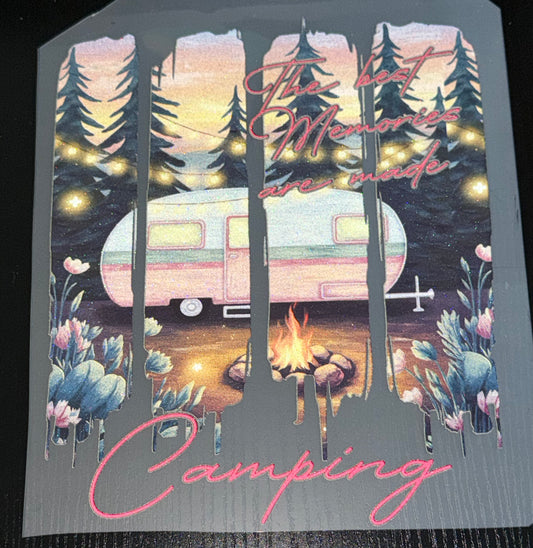 Camping Glitter Screen Print