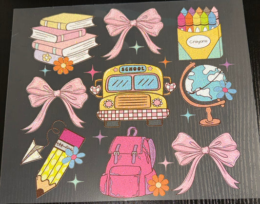 School Coquette Glitter Screen Print