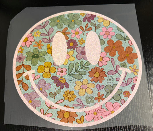 Boho Smiley Glitter Screen Print