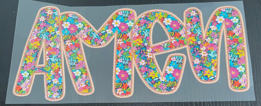 Amen Glitter Screen Print