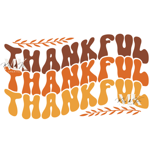Thankful x3 DTF Transfer