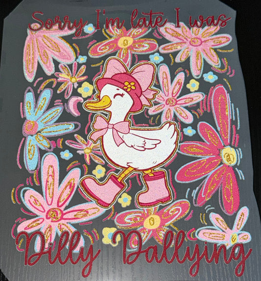 Dilly Dallying Glitter Screen Print