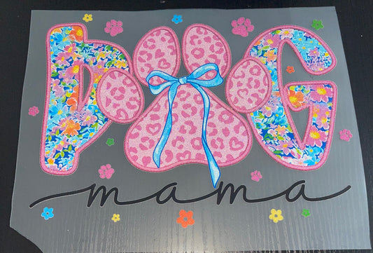 Pink Dog Mama Glitter Screen Print