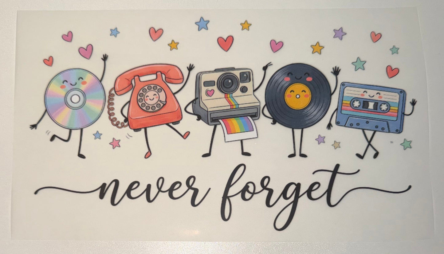 Never Forget Doodles DTF Transfer