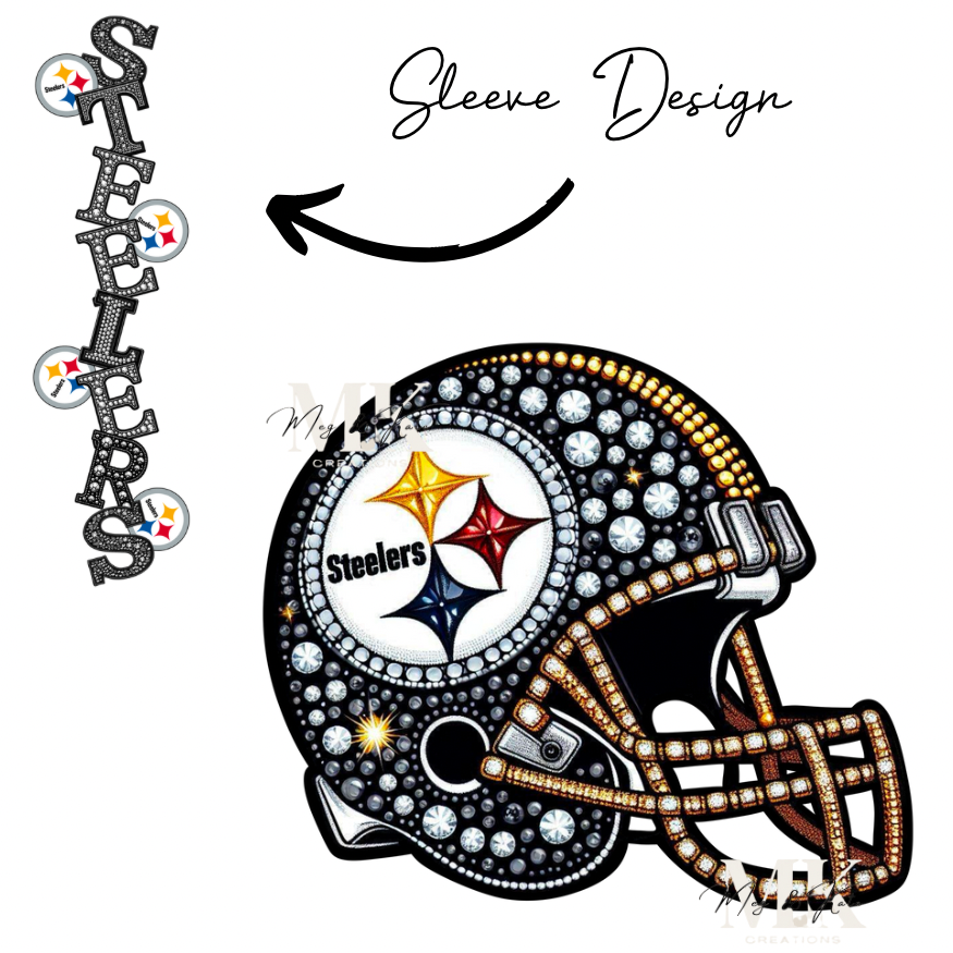 Steelers rhinestone w/ sleeve  DTF TRANSFER