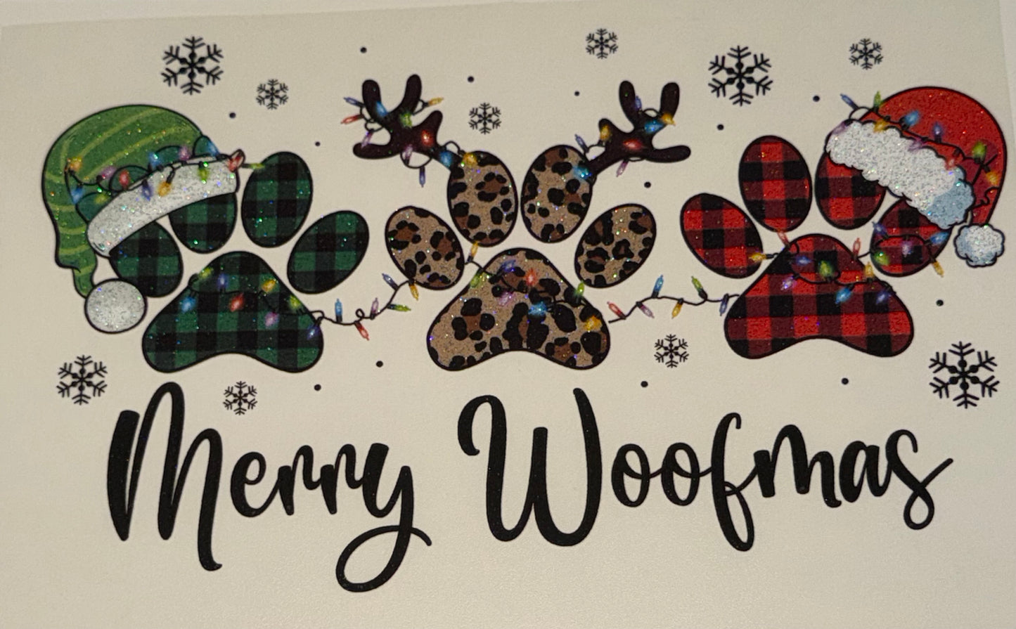Merry Woofmas Glitter Screen Print