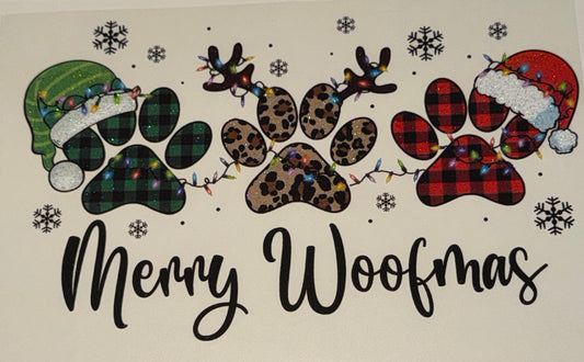 Merry Woofmas Glitter Screen Print