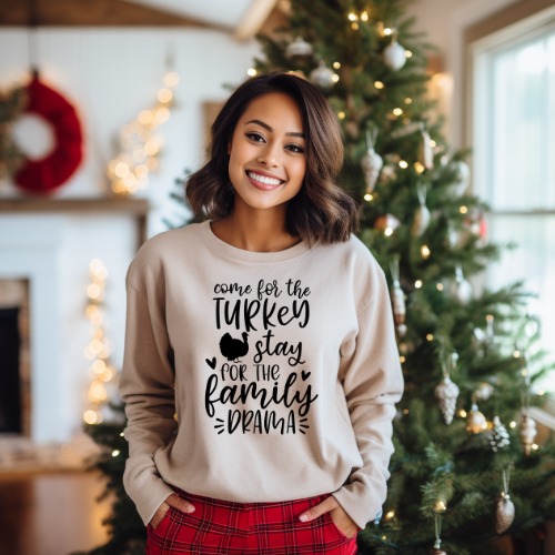 Come for the Turkey Stay for the Family Drama - Black