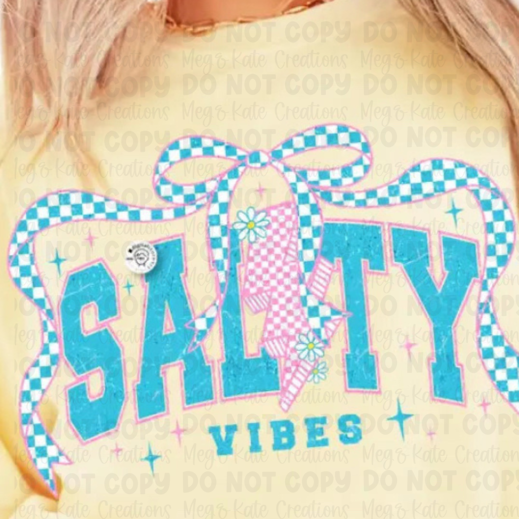 Salty Vibes Glitter Screen Print