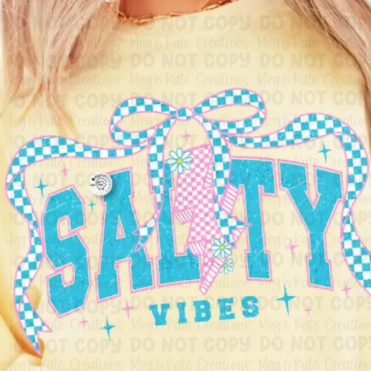 Salty Vibes Glitter Screen Print