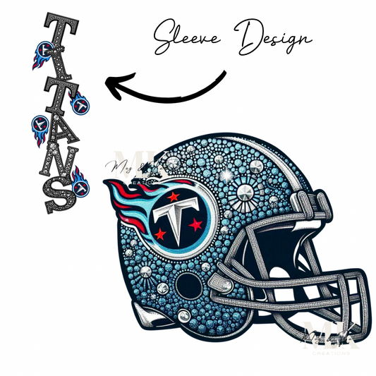 Titans rhinestone w/ sleeve  DTF TRANSFER