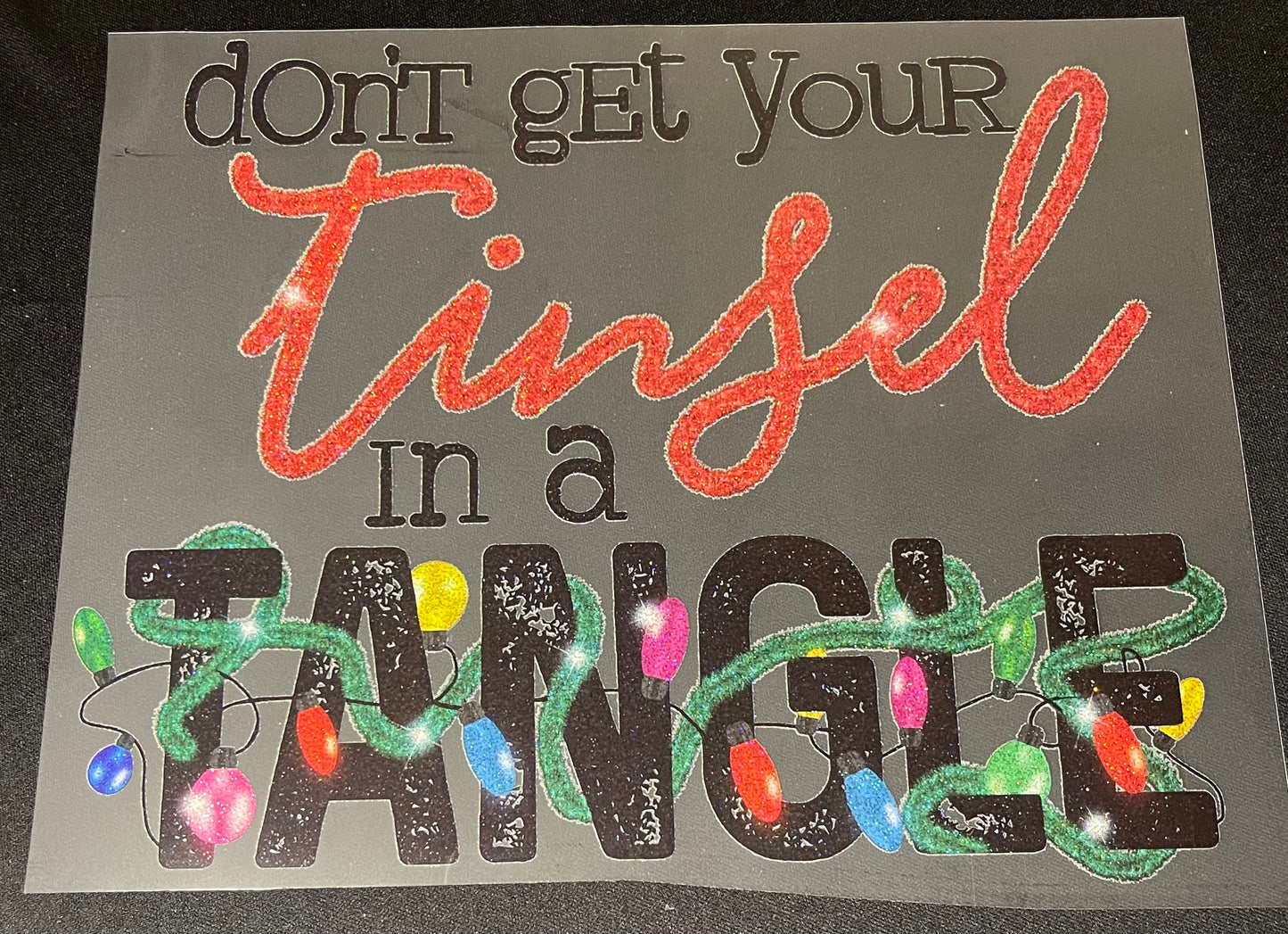 Tinsel in a Tangle Glitter Screen Print