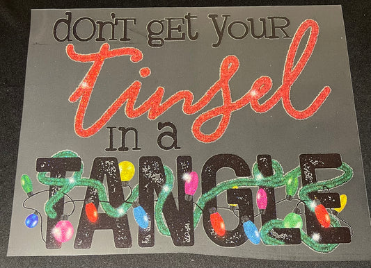 Tinsel in a Tangle Glitter Screen Print