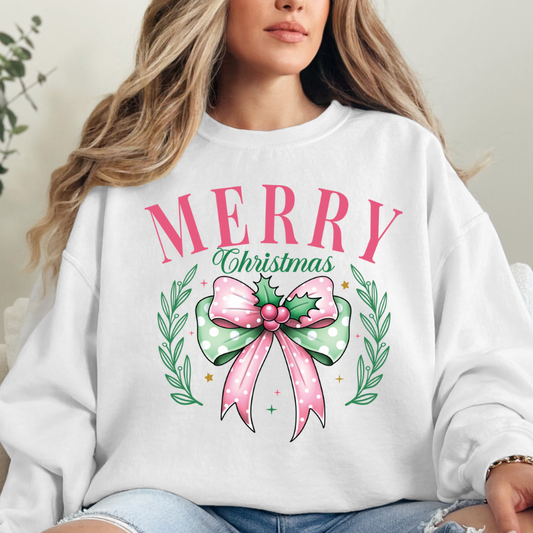 Merry Christmas Pink Bow