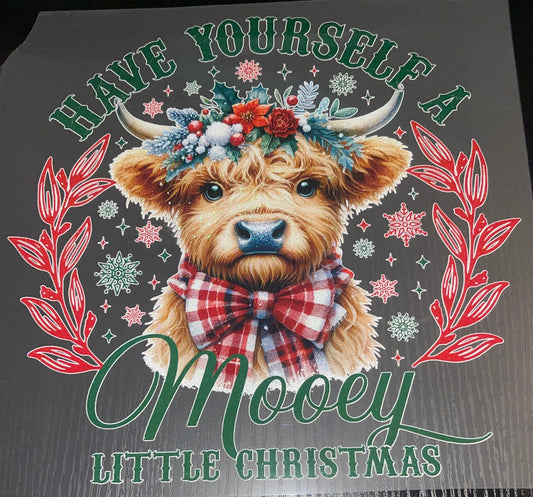 Mooey Little Christmas Glitter Screen Print