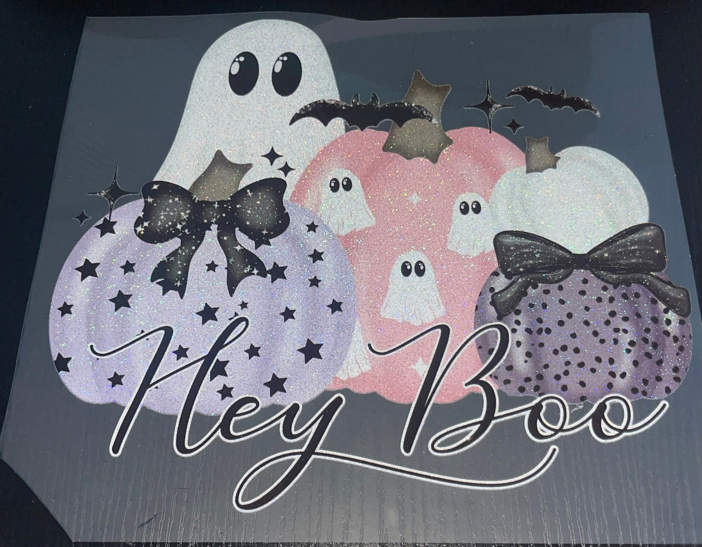 Hey Boo Glitter Screen Print