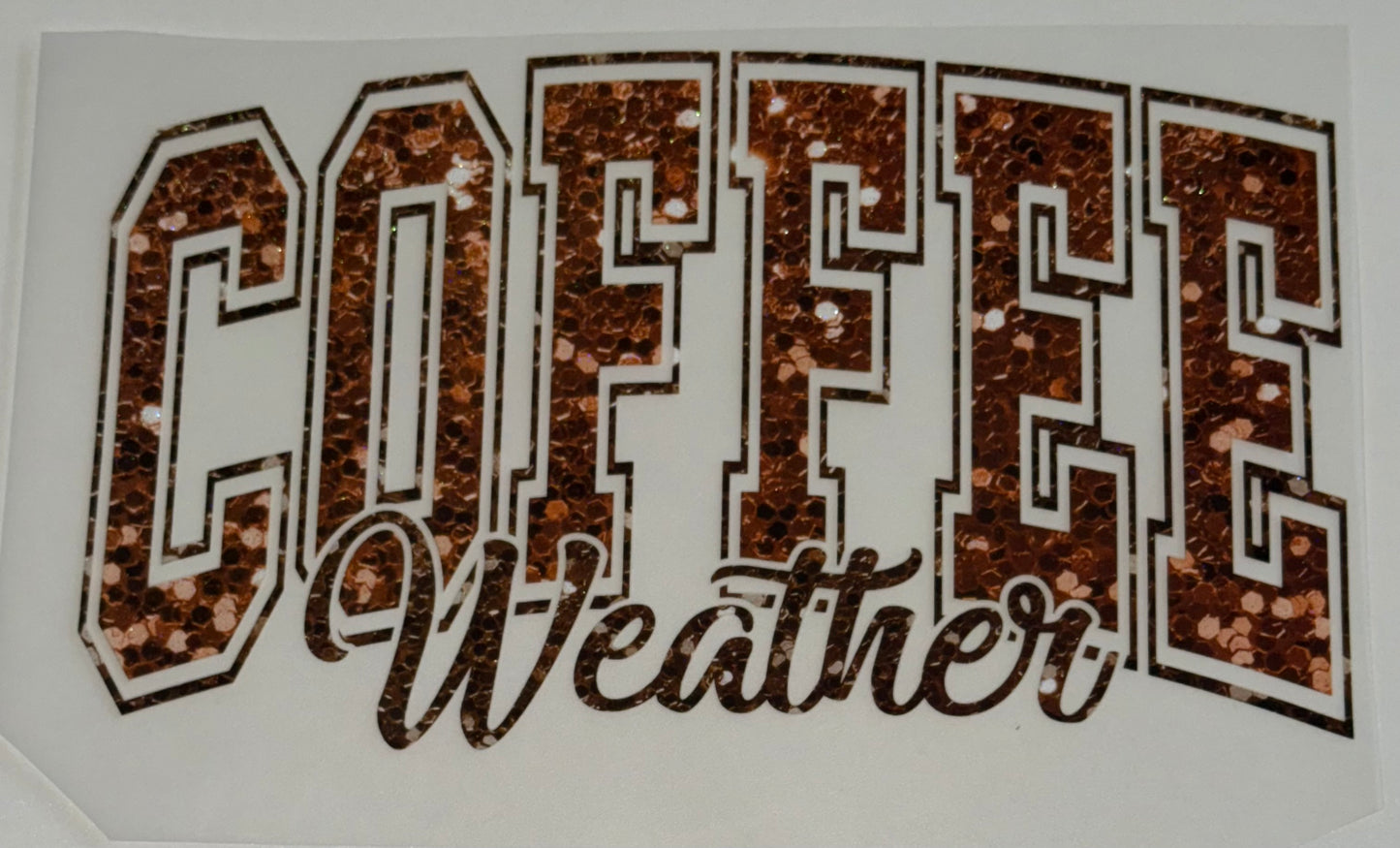 Coffee Weather Glitter Screen Print