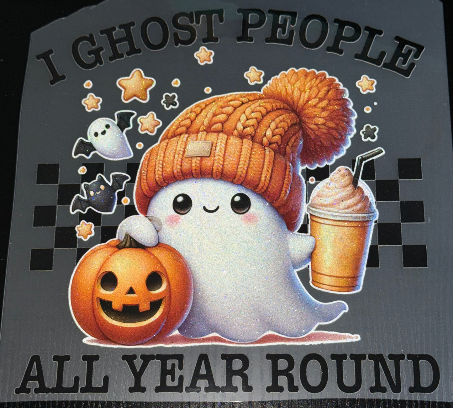 I Ghost People All Year Round Glitter Screen Print