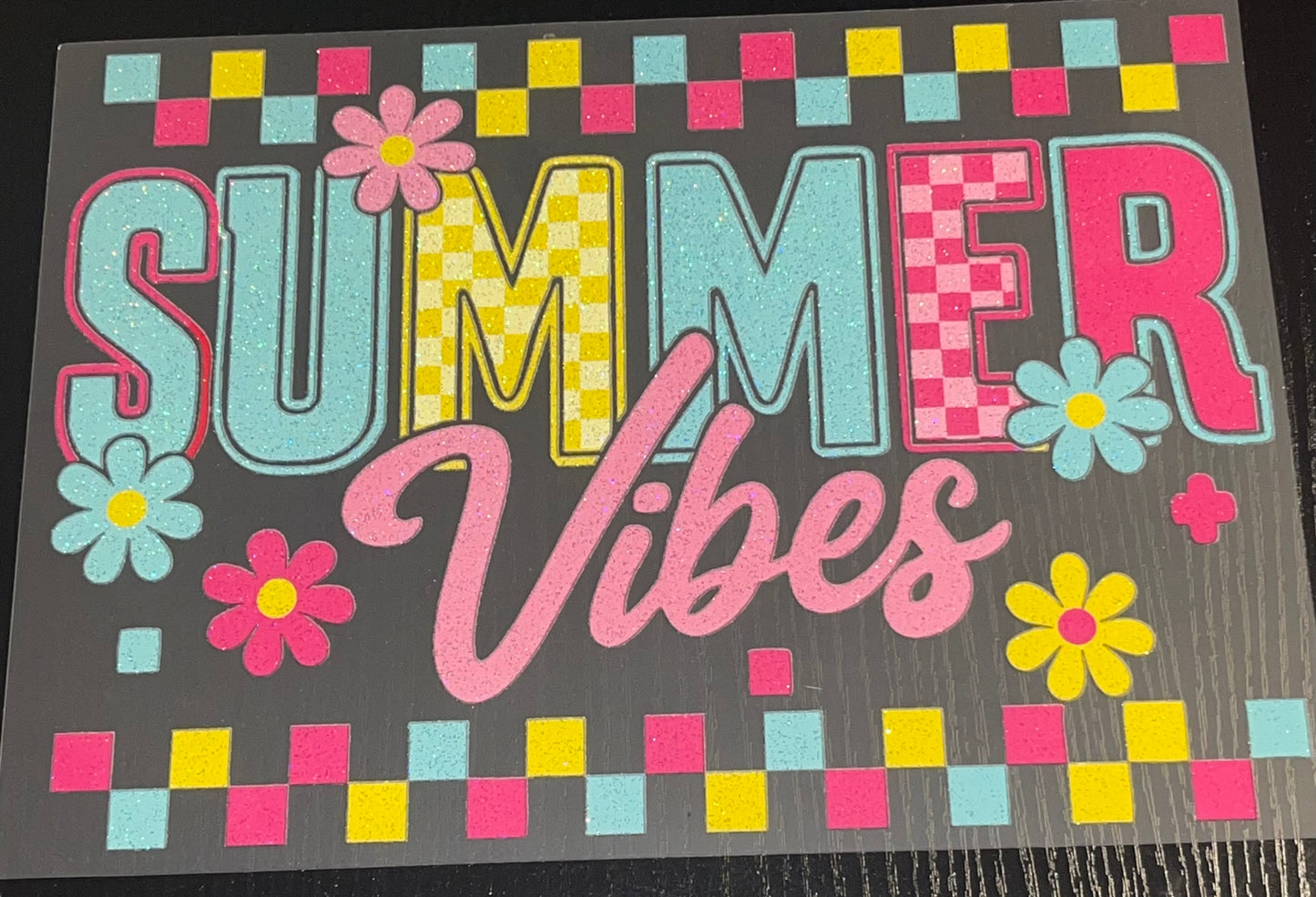 Summer Vibes Glitter Screen Print