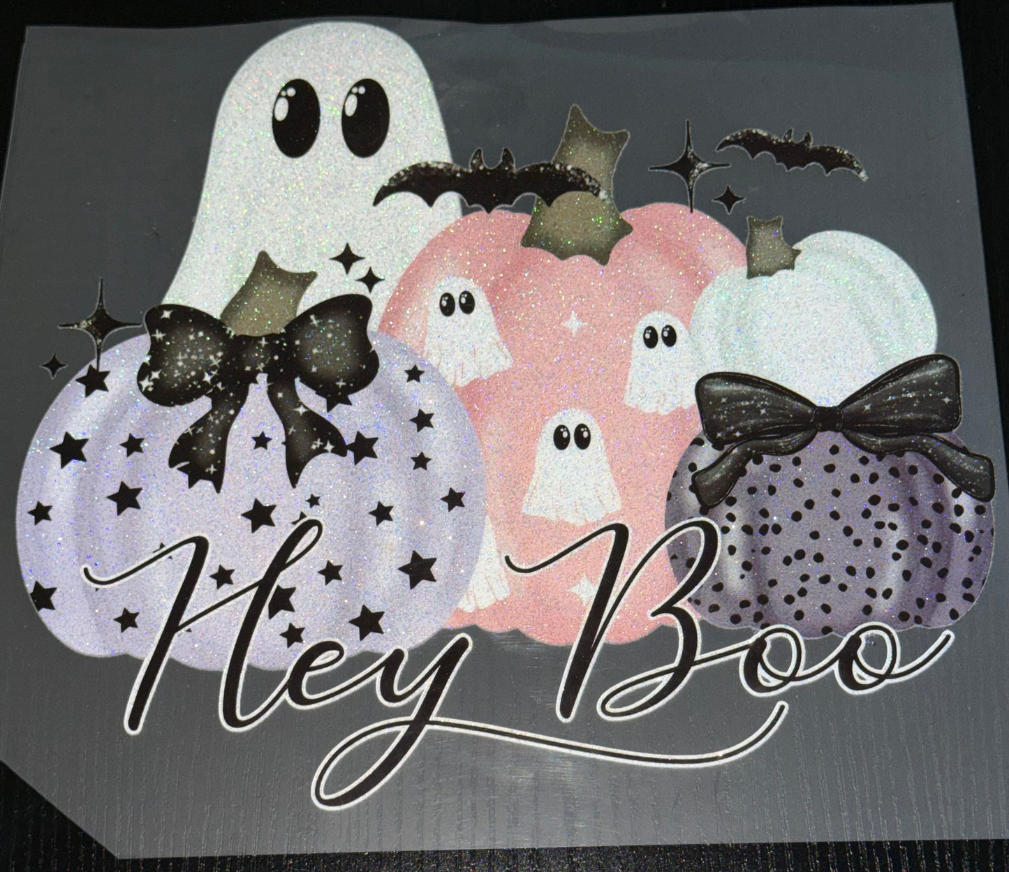 Hey Boo Glitter Screen Print