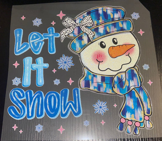 Let it Snow Glitter Screen Print