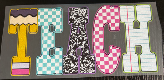 Teach Glitter Screen Print