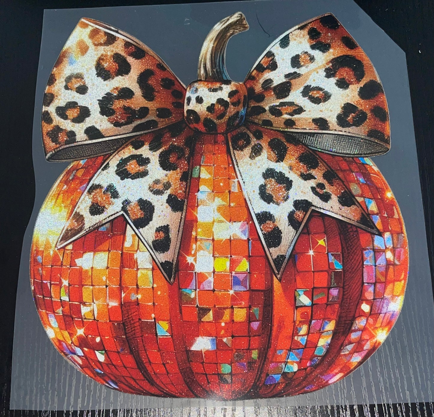 Disco Pumpkin Glitter Screen Print
