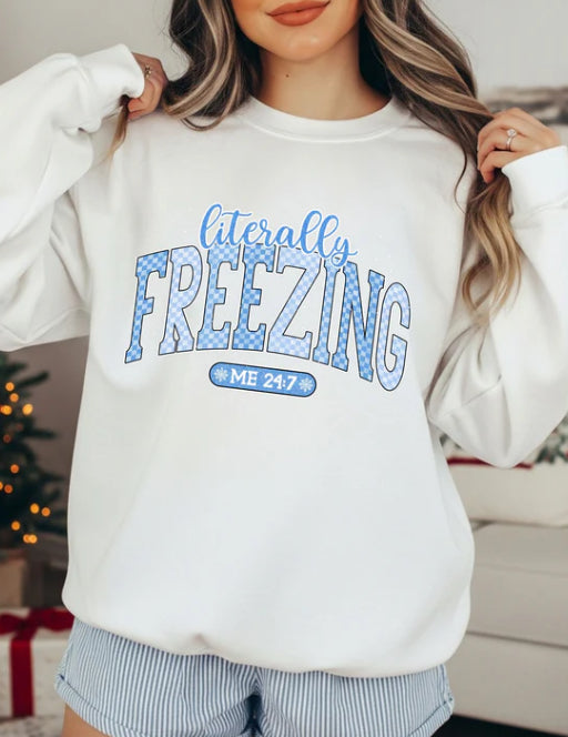 Literally Freezing Glitter Screen Print