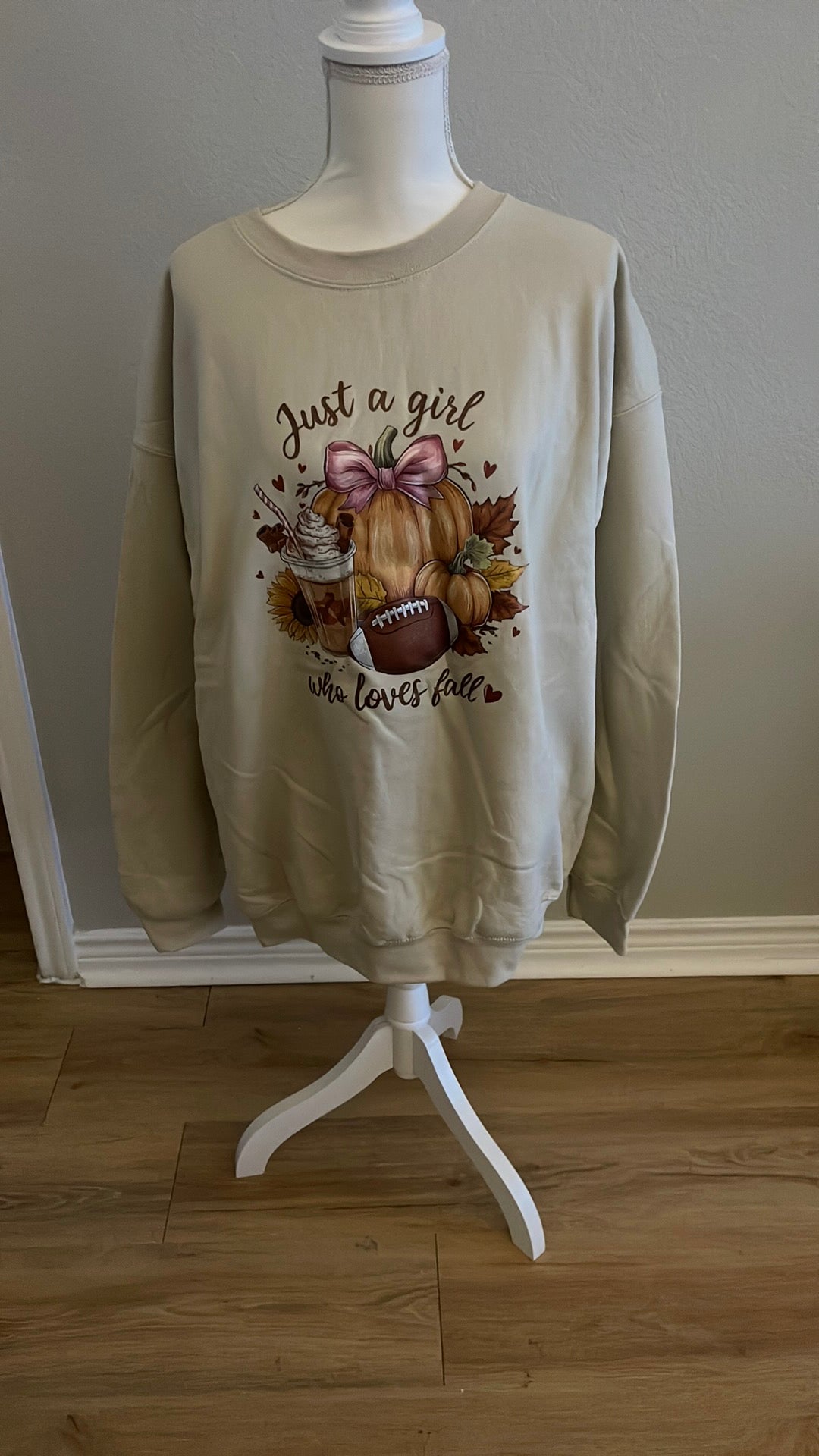 Just a Girl Who Loves Fall Crewneck (Size XL)
